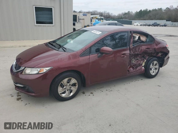 2015 Honda Civic LX with VIN 2HGFB2F50FH557161, listed as a Copart auction lot 46039215 with 133,232 mi miles and Salvage Title. Bid and sale history available at DreamBid. Image 1.