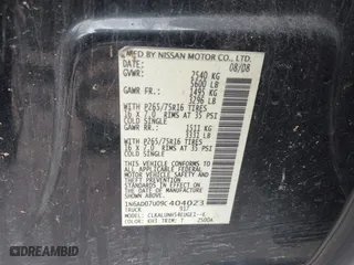 2009 Nissan Frontier SE with VIN 1N6AD07U09C404023, listed as a IAAI auction lot 41883164 with 100,724 mi miles. Bid and sale history available at carsss.com. Image 9.