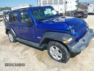 2020 Jeep Wrangler Unlimited Sport S with VIN 1C4HJXDN8LW164323, listed as a IAAI auction lot 41333664 with 48,824 mi miles. Bid and sale history available at carsss.com. Image 1.