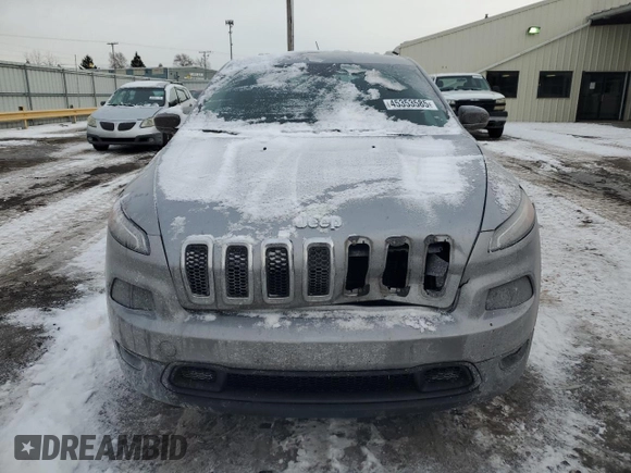 2014 Jeep Cherokee Sport with VIN 1C4PJLAB9EW149217, listed as a Copart auction lot 45353585 with 167,516 mi miles and Salvage Title. Bid and sale history available at DreamBid. Image 5.