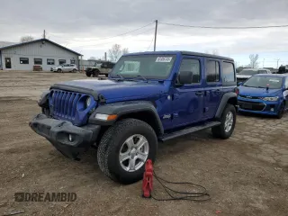 2018 Jeep Wrangler Unlimited Sport z VIN 1C4HJXDN3JW332396, wystawiony jako Copart lot #50386745 z przebiegiem 113 743 mil mil oraz Szkoda całkowita • Salvage title. Historia ofert i sprzedaży dostępna na DreamBid. Obrazek 1.