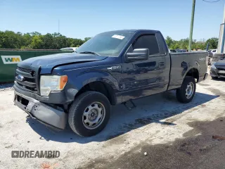 2013 Ford F-150 XL with VIN 1FTMF1EM0DKG19502, listed as a Copart auction lot 52917355 with 164,751 mi miles and Salvage Title. Bid and sale history available at carsss.com. Image 1.