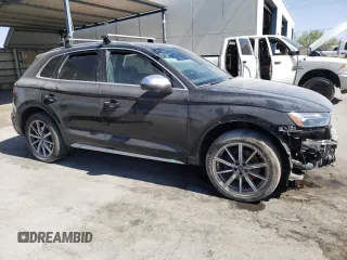 2021 Audi SQ5 Premium Plus with VIN WA1B4AFY7M2035672, listed as a Copart auction lot 59322024 with 25,217 mi miles and Salvage Title. Bid and sale history available at DreamBid. Image 4.