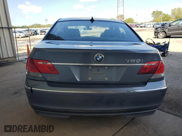 2008 BMW 7 Series 750i with VIN WBAHL83518DT11390, listed as a Copart auction lot 73338484 with Not Provided miles and Salvage Title. Bid and sale history available at DreamBid. Image 6.