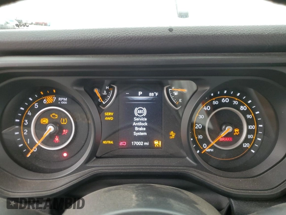 2024 Jeep Wrangler Sport S with VIN 1C4PJXDN6RW297747, listed as a Copart auction lot 52805075 with 17,002 mi miles and Clean title. Bid and sale history available at DreamBid. Image 9.