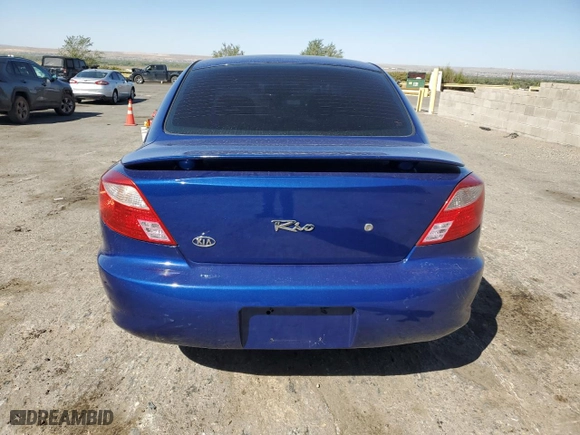 2002 Kia Rio with VIN KNADC123X26125297, listed as a Copart auction lot 74368764 with 72,025 mi miles and Salvage Title. Bid and sale history available at carsss.com. Image 6.