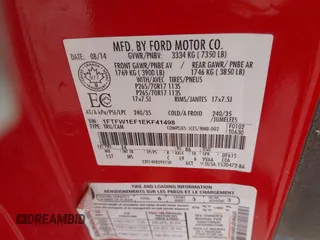 2014 Ford F-150 XL with VIN 1FTFW1EF1EKF41498, listed as a IAAI auction lot 42576928 with 244,262 mi miles and . Bid and sale history available at DreamBid. Image 8.