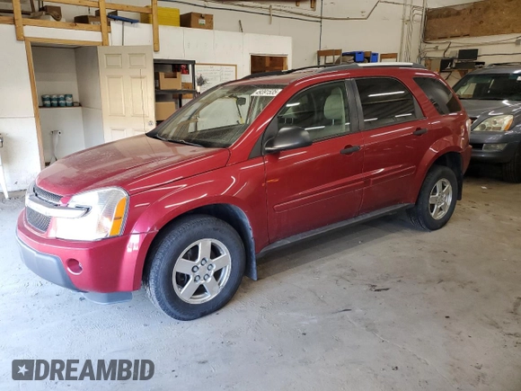 2005 Chevrolet Equinox LS with VIN 2CNDL23F756168474, listed as a Copart auction lot 49391535 with 72,288 mi miles and Salvage Title. Bid and sale history available at carsss.com. Image 1.