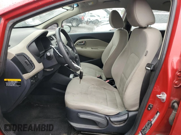 2015 Kia Rio LX with VIN KNADM4A38F6507494, listed as a Copart auction lot 72567224 with 93,456 mi miles and Salvage Title. Bid and sale history available at carsss.com. Image 7.