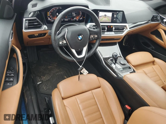 2021 BMW 4 Series 430i with VIN WBA23AT04MCG07881, listed as a Copart auction lot 85674914 with 20,812 mi miles and Salvage title. Bid and sale history available at DreamBid. Image 8.