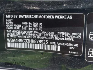 2017 BMW 4 Series 430i xDrive with VIN WBA4R9C33HK878925, listed as a IAAI auction lot 41950321 with Not Provided miles and . Bid and sale history available at DreamBid. Image 9.
