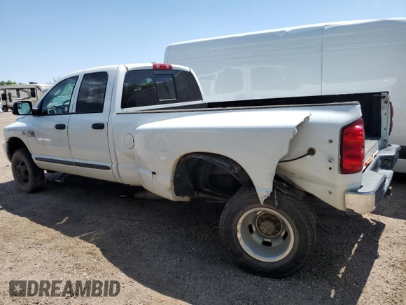 2007 Dodge 3500 SLT with VIN 3D7MX48A07G837487, listed as a Copart auction lot 59964425 with 157,811 mi miles and Salvage title. Bid and sale history available at DreamBid. Image 2.