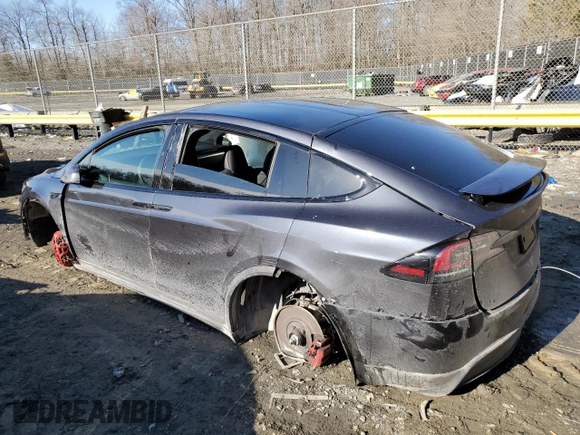2024 Tesla Model X Plaid with VIN 7SAXCBE61RF448716, listed as a Copart auction lot 42599075 with Not Provided miles and Salvage Title. Bid and sale history available at DreamBid. Image 2.
