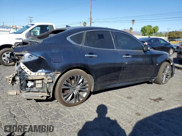 2017 Infiniti Q70 3.7 with VIN JN1BY1AP3HM740684, listed as a Copart auction lot 87654345 with 95,830 mi miles and Salvage Title. Bid and sale history available at DreamBid. Image 3.