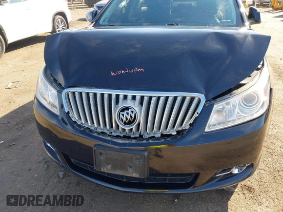 2011 Buick LaCrosse CXS with VIN 1G4GE5GD6BF268262, listed as a IAAI auction lot 40749269 with 137,378 mi miles and . Bid and sale history available at DreamBid. Image 6.