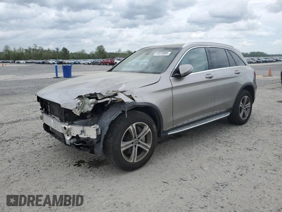 2021 Mercedes-Benz GLC with VIN W1N0G8EB1MV298807, listed as a Copart auction lot 51919905 with 45,589 mi miles and Salvage Title. Bid and sale history available at carsss.com. Image 1.