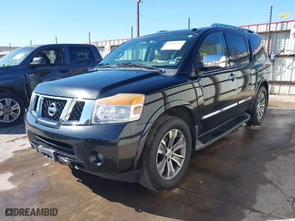2015 Nissan Armada SV with VIN 5N1BA0ND0FN620176, listed as a IAAI auction lot 41665275 with 128,277 mi miles. Bid and sale history available at carsss.com. Image 2.
