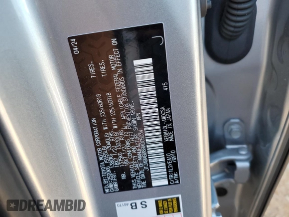 2024 Lexus RZ 300e Premium z VIN JTJABABB8RA005034, wystawiony jako Copart lot #43785845 z przebiegiem 2167 mil mil oraz Szkody całkowita. Historia ofert i sprzedaży dostępna na DreamBid. Obrazek 14.