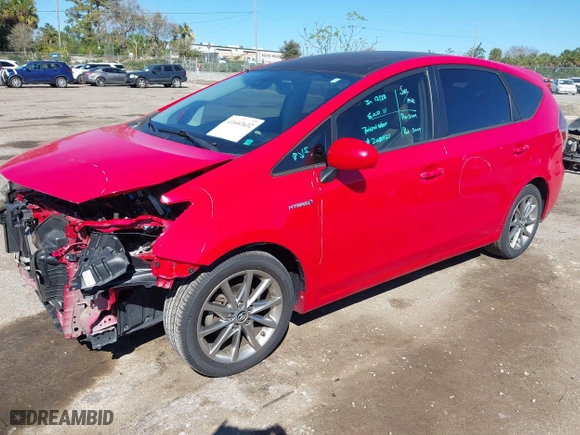 2015 Toyota Prius v Two with VIN JTDZN3EU1FJ025627, listed as a IAAI auction lot 41602632 with 99,831 mi miles. Bid and sale history available at carsss.com. Image 18.