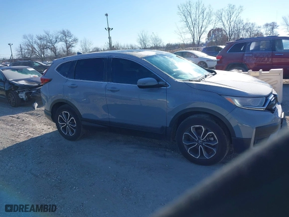 2021 Honda CR-V EX with VIN 2HKRW2H58MH657588, listed as a IAAI auction lot 40989607 with 24,397 mi miles. Bid and sale history available at carsss.com. Image 13.