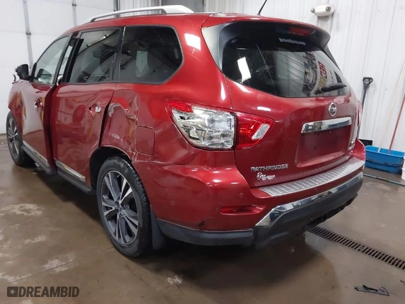 2017 Nissan Pathfinder SL with VIN 5N1DR2MM6HC607574, listed as a IAAI auction lot 41707742 with 115,663 mi miles. Bid and sale history available at carsss.com. Image 3.