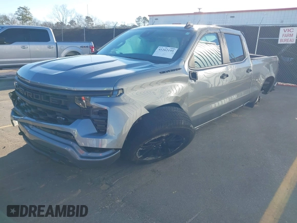 2024 Chevrolet Silverado 1500 Custom with VIN 3GCPDBEK8RG107525, listed as a IAAI auction lot 41262199 with 16,985 mi miles and . Bid and sale history available at DreamBid. Image 2.