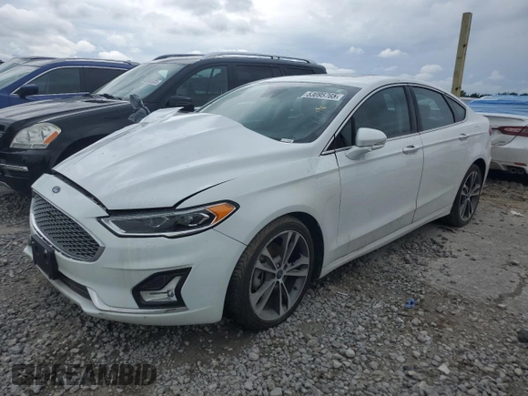 2020 Ford Fusion Titanium with VIN 3FA6P0D91LR130717, listed as a Copart auction lot 53095765 with 94,535 mi miles and Salvage title. Bid and sale history available at DreamBid. Image 1.