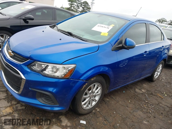 2017 Chevrolet Sonic LT with VIN 1G1JD5SHXH4107546, listed as a IAAI auction lot 42102638 with 93,867 mi miles and . Bid and sale history available at DreamBid. Image 2.