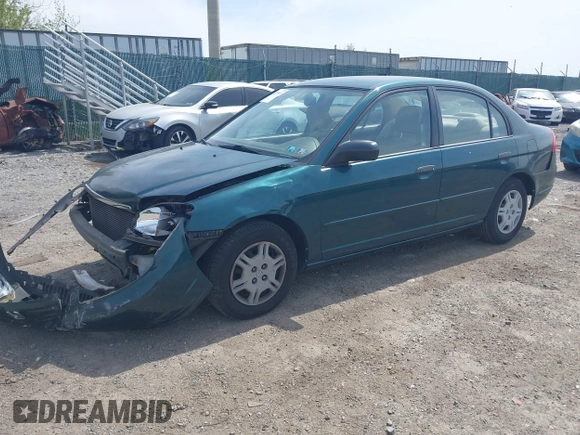 2001 Honda Civic LX with VIN JHMES16531S009904, listed as a IAAI auction lot 42079635 with 182,269 mi miles. Bid and sale history available at carsss.com. Image 2.