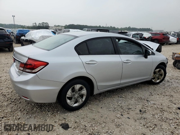 2014 Honda Civic LX z VIN 2HGFB2F50EH527348, wystawiony jako Copart lot #54311295 z przebiegiem 82 580 mil mil oraz Szkoda całkowita • Salvage title. Historia ofert i sprzedaży dostępna na DreamBid. Obrazek 3.