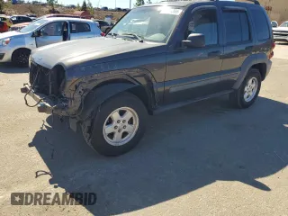 2005 Jeep Liberty Sport with VIN 1J4GK48KX5W519206, listed as a Copart auction lot 47256365 with 164,904 mi miles and Salvage Title. Bid and sale history available at carsss.com. Image 1.