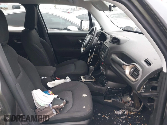 2017 Jeep Renegade Sport with VIN ZACCJAAB0HPE75735, listed as a IAAI auction lot 42420911 with 57,420 mi miles and . Bid and sale history available at DreamBid. Image 5.