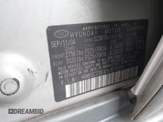 2005 Hyundai Santa Fe GLS with VIN KM8SC73E45U878509, listed as a IAAI auction lot 41776048 with 171,478 mi miles. Bid and sale history available at carsss.com. Image 9.