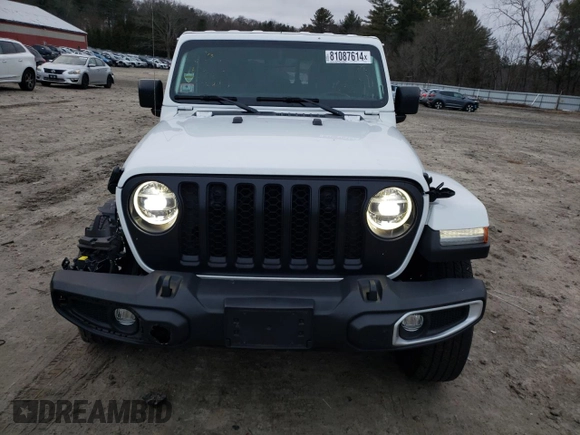 2022 Jeep Gladiator Overland с VIN 1C6HJTFG6NL168535, выставлен на аукционе Copart как лот 81087614 с пробегом 26 671 миль миль и Списание • Salvage title. История ставок и продаж доступна на DreamBid. Изображение 5.