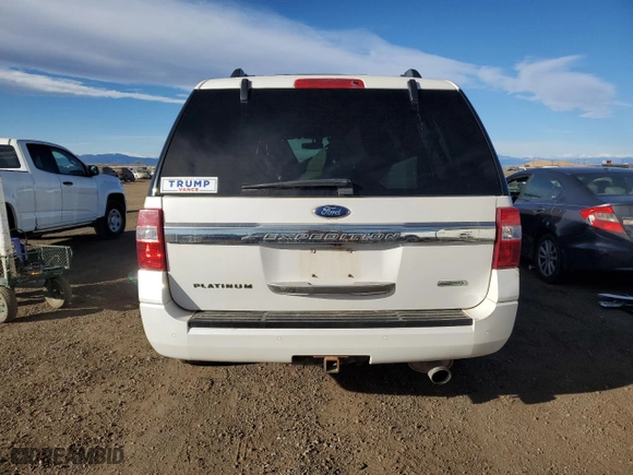 2015 Ford Expedition EL Platinum with VIN 1FMJK1MT4FEF03580, listed as a Copart auction lot 86885804 with 131,269 mi miles and Salvage Title. Bid and sale history available at carsss.com. Image 6.