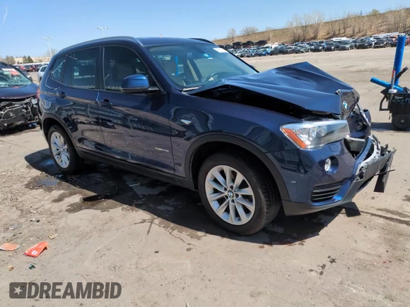 2017 BMW X3 sDrive28i with VIN 5UXWZ7C30H0V93495, listed as a Copart auction lot 52865645 with 64,102 mi miles and Salvage Title. Bid and sale history available at carsss.com. Image 14.