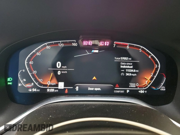 2021 BMW 7 Series 750i xDrive with VIN WBA7U2C0XMCF73616, listed as a Copart auction lot 62939935 with 57,052 mi miles and Salvage title. Bid and sale history available at DreamBid. Image 9.