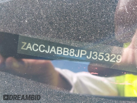 2018 Jeep Renegade Latitude with VIN ZACCJABB8JPJ35329, listed as a IAAI auction lot 41697510 with 97,149 mi miles. Bid and sale history available at carsss.com. Image 9.