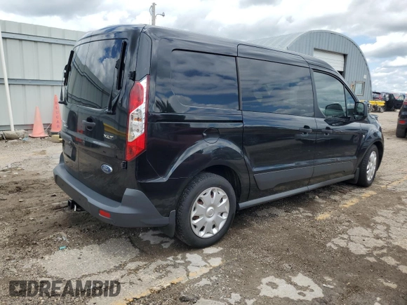 2017 Ford Transit Connect XLT with VIN NM0LS7F79H1324491, listed as a Copart auction lot 60055345 with 128,463 mi miles and Salvage title. Bid and sale history available at DreamBid. Image 3.