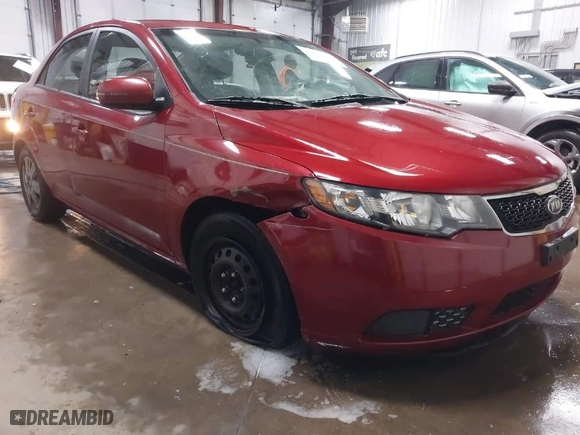 2012 Kia Forte EX with VIN KNAFU4A23C5592696, listed as a IAAI auction lot 41400709 with 120,523 mi miles. Bid and sale history available at carsss.com. Image 1.
