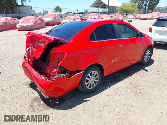 2018 Chevrolet Sonic LT with VIN 1G1JD5SG3J4123567, listed as a IAAI auction lot 42494476 with 44,431 mi miles and . Bid and sale history available at DreamBid. Image 4.