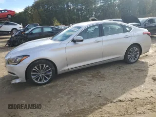 2017 Genesis G80 3.8L with VIN KMHGN4JE2HU201321, listed as a Copart auction lot 75986504 with 79,064 mi miles and Salvage Title. Bid and sale history available at carsss.com. Image 1.