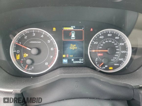 2022 Subaru Ascent Premium with VIN 4S4WMACD0N3448209, listed as a Copart auction lot 54436695 with 52,858 mi miles and Salvage title. Bid and sale history available at DreamBid. Image 9.