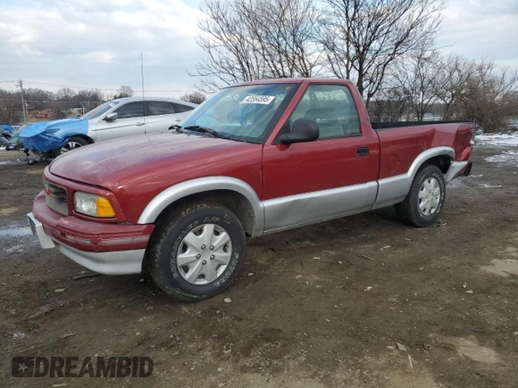 1997 GMC Sonoma SLS with VIN 1GTCS14X5V8503746, listed as a Copart auction lot 42554595 with 135,316 mi miles and Salvage Title. Bid and sale history available at carsss.com. Image 1.