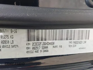2016 Dodge Challenger R/T Scat Pack z VIN 2C3CDZFJ3GH334930, wystawiony jako IAAI lot #41872373 z przebiegiem 146 937 mil mil oraz . Historia ofert i sprzedaży dostępna na DreamBid. Obrazek 9.