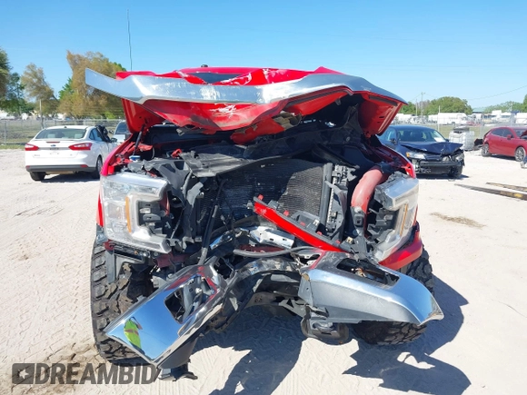 2018 Ford F-150 XL with VIN 1FTEW1E53JFA02130, listed as a IAAI auction lot 41769332 with 186,681 mi miles. Bid and sale history available at carsss.com. Image 6.