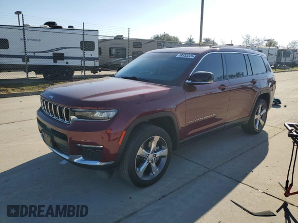 2021 Jeep Grand Cherokee Limited with VIN 1C4RJKBG9M8174778, listed as a Copart auction lot 89353225 with 41,713 mi miles and Salvage Title. Bid and sale history available at DreamBid. Image 1.