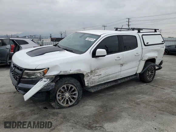 2018 Chevrolet Colorado 4WD ZR2 with VIN 1GCPTEE1XJ1105919, listed as a Copart auction lot 43081875 with 122,345 mi miles and Salvage Title. Bid and sale history available at carsss.com. Image 1.
