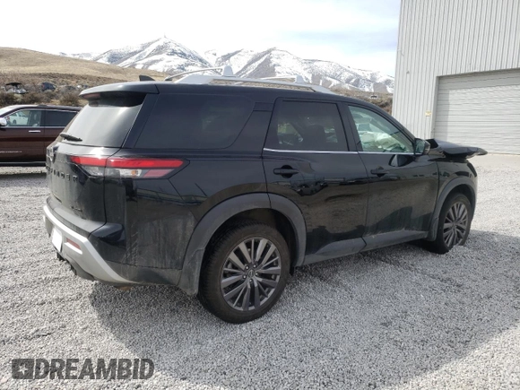 2023 Nissan Pathfinder SL with VIN 5N1DR3CD6PC230945, listed as a Copart auction lot 48570295 with 27,680 mi miles and Salvage title. Bid and sale history available at DreamBid. Image 3.