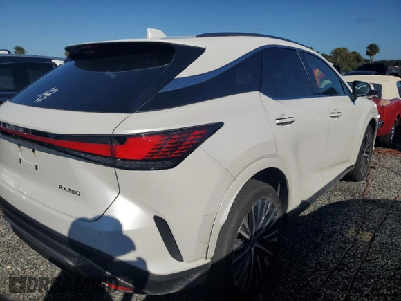 2023 Lexus RX with VIN JTJCHMAA8P2001493, listed as a Copart auction lot 74231914 with 1,228 mi miles and Non Repairable. Bid and sale history available at carsss.com. Image 3.